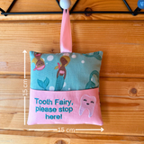 Tooth fairy cushion, mermaid print