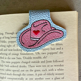 Embroidered Cowboy Hat Magnetic Bookmark: Book Lover Gift