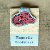 Embroidered Cowboy Hat Magnetic Bookmark: Book Lover Gift