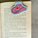 Embroidered Cowboy Hat Magnetic Bookmark: Book Lover Gift
