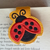 Embroidered Ladybird Magnetic Bookmark: Book Lover Gift