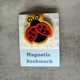 Embroidered Ladybird Magnetic Bookmark: Book Lover Gift