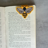 Embroidered Bumble Bee Magnetic Bookmark, Book Lover Gift