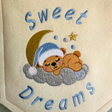 "Sweet Dreams" Sleepy Bear Nursery Felt Banner
