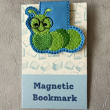 Embroidered Bookworm Magnetic Bookmark, Book Lover Gift