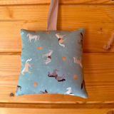 Tooth fairy cushion, horse print teal