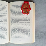 Embroidered Gingerbread Man Magnetic Bookmark, Book Lover Gift