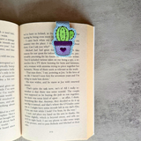 Embroidered Cactus Magnetic Bookmark, Faux Leather Book Accessory