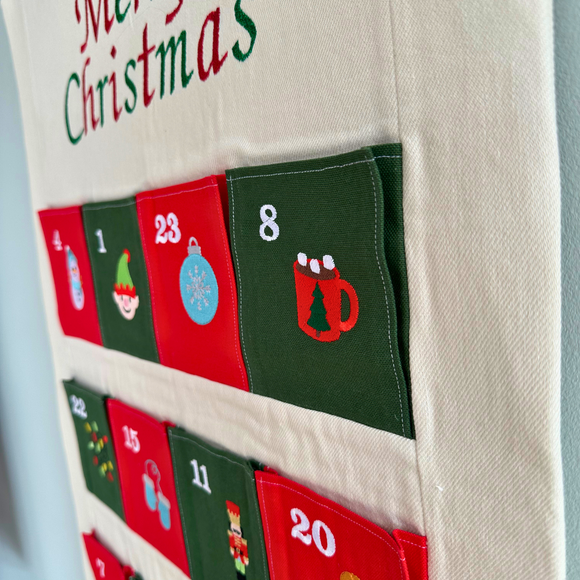 Embroidered Fabric Advent Calendar: Personalised Christmas Countdown