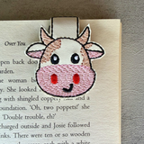 Embroidered Cow Magnetic Bookmark