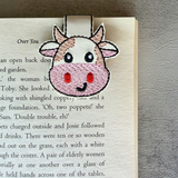 Embroidered Cow Magnetic Bookmark