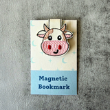 Embroidered Cow Magnetic Bookmark