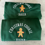 Embroidered Christmas cookie baker or tester jumper