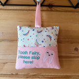 Tooth fairy cushion, shooting star print