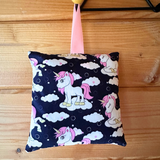 Tooth fairy cushion, unicorn print