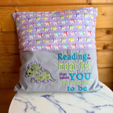 Purple Dinosaur Storybook Cushion
