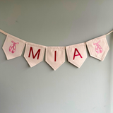 Ballet Name Bunting, Personalised Name Bunting, Nursery Bunting, Personalised Bunting, Name Garland Bunting, Customised Name Banner