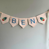 Space/Rocket Name Bunting, Personalised Name Bunting, Nursery Bunting, Personalised Bunting, Name Garland Bunting, Customised Name Banner