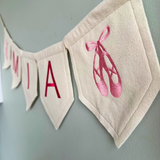 Ballet Name Bunting, Personalised Name Bunting, Nursery Bunting, Personalised Bunting, Name Garland Bunting, Customised Name Banner