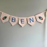 Space/Rocket Name Bunting, Personalised Name Bunting, Nursery Bunting, Personalised Bunting, Name Garland Bunting, Customised Name Banner