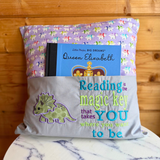 Purple Dinosaur Storybook Cushion