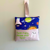 Tooth fairy cushion, space print