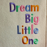 Dream big little one wall hanging flag pennant, felt banner, wall Decor, Nursery, child's bedroom, new Baby, toddler, gifts