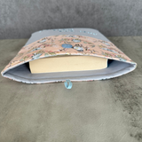 “Just one more chapter” Bird Book Sleeve, Fabric Book Sleeve, Book Pouch or Book Cosy, Reading Gift