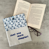 Book Sleeve in blue abstract print, Fabric Book Sleeve, Book Pouch or Book Cosy, Reading Gift