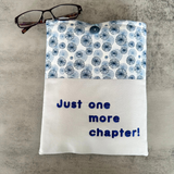 Book Sleeve in blue abstract print, Fabric Book Sleeve, Book Pouch or Book Cosy, Reading Gift