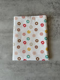 Donut Book Sleeve, Fabric Book Cover, Book Pouch or Book Cosy, Reading Gift