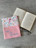 Hearts Book Sleeve, Fabric Book Cover, Book Pouch or Book Cosy, Reading Gift