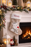 Personalised Reindeer Christmas Stocking