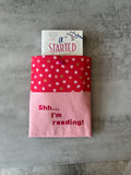 Lips Book Sleeve, Fabric Book Cover, Book Pouch or Book Cosy, Reading Gift