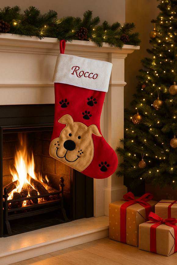 Personalised Dog Christmas Stocking