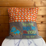 Orange Dinosaur Story Cushion