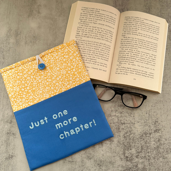 Just One More Chapter Book Cover, Book Protector With Padded Book Covers For Paperback, 11 X 9 Inches, Book Cover For Book Lovers