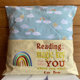 Rainbow Storybook Cushion