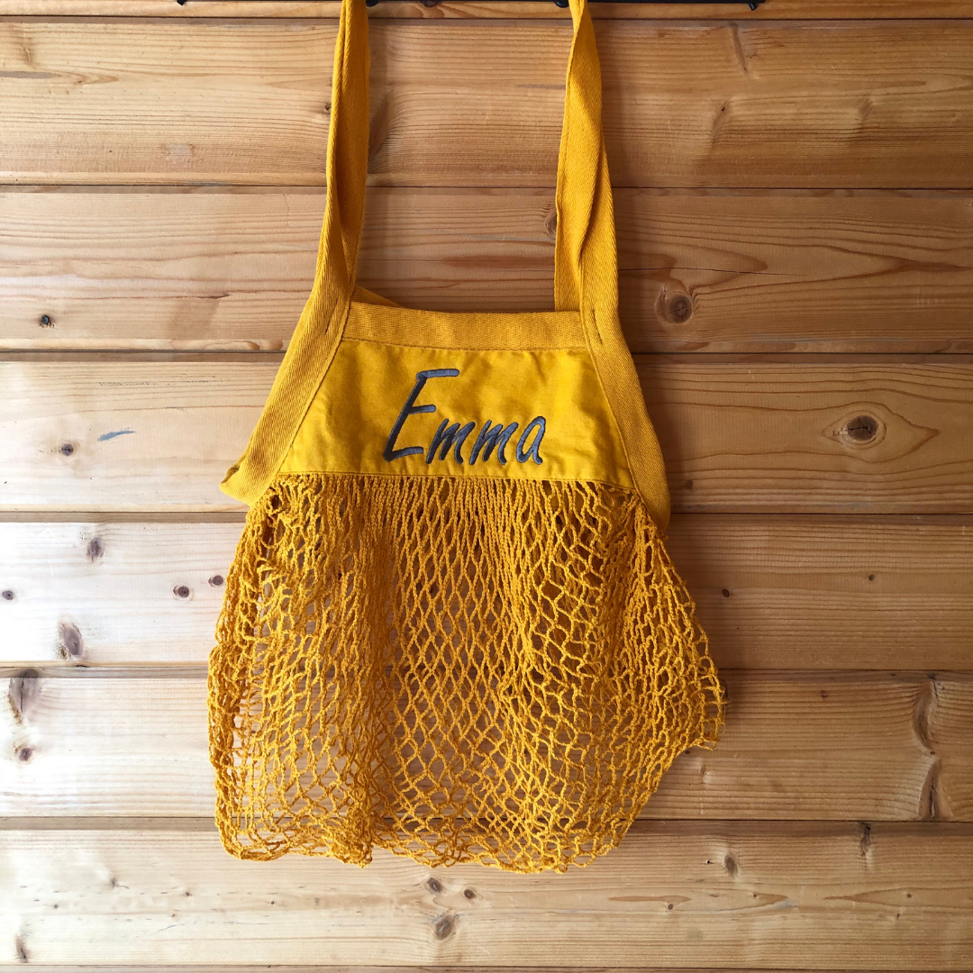 Retro string shopping bags – Embroidered Treasures UK