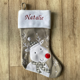 Personalised Reindeer Christmas Stocking