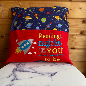 Space Embroidered Story Cushion