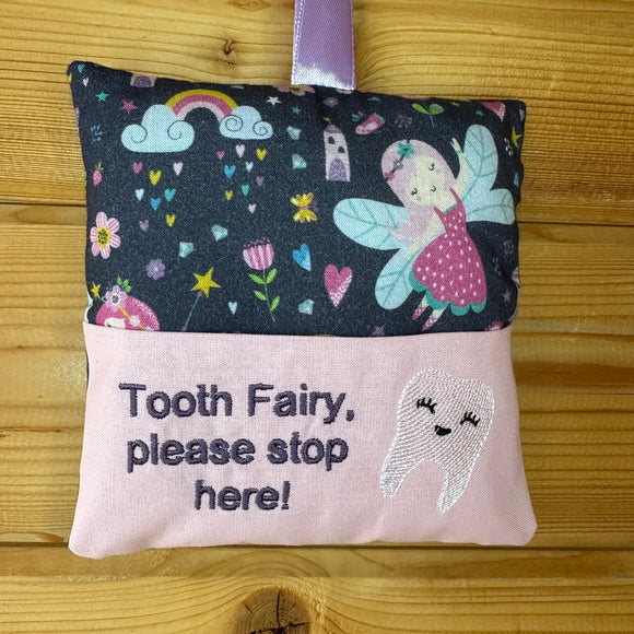 Tooth fairy cushion, fairy print
