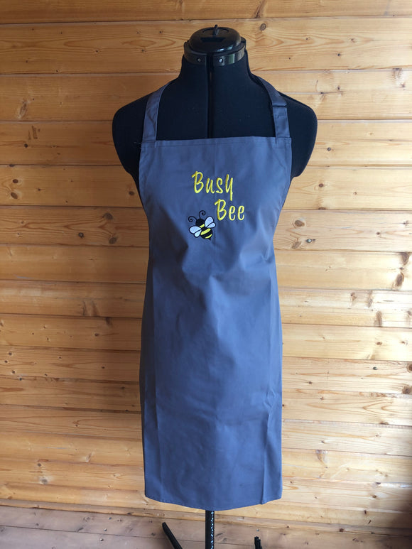 Busy Bee Grey Adults Apron